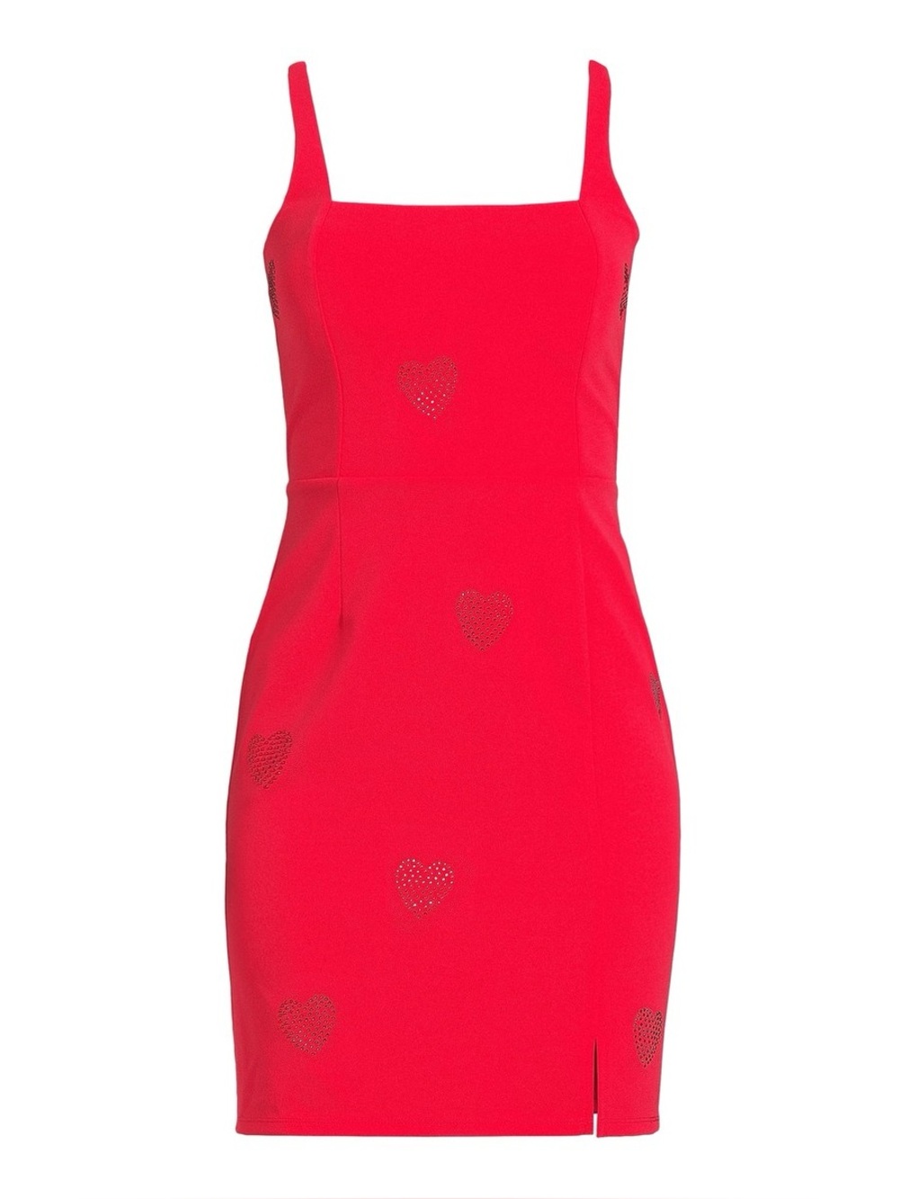 Planet Gold Red Heart Mini Dress
